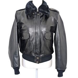 Vintage Harley-Davidson Hein Gericke Black Leather Bomber Jacket Women’s 38W
